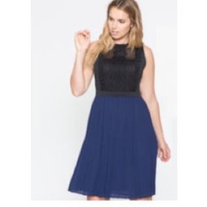 Blue and black dress